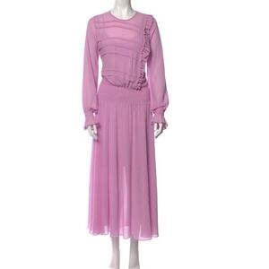 Preen Line Dress‎ Size Medium Purple Lavender Sheer Maxi